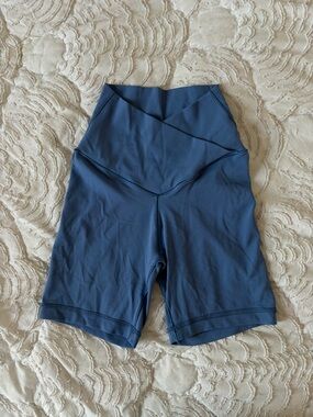 aerie High-Waist Slate Blue Bike Shorts